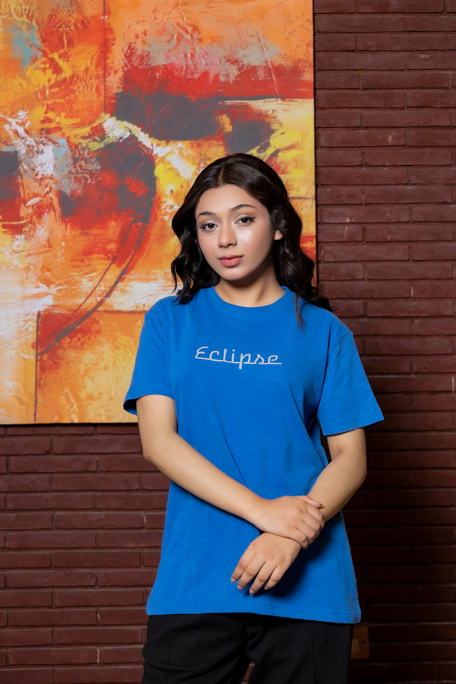 Slim Fit Essential Crew Tee | WOMEN | BLUE