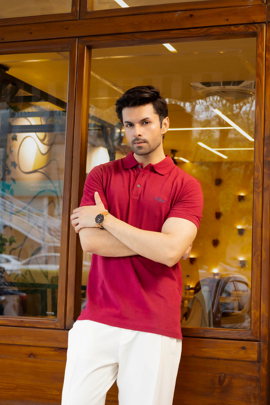 Men's Slim Fit Classic Polo Shirt - RED