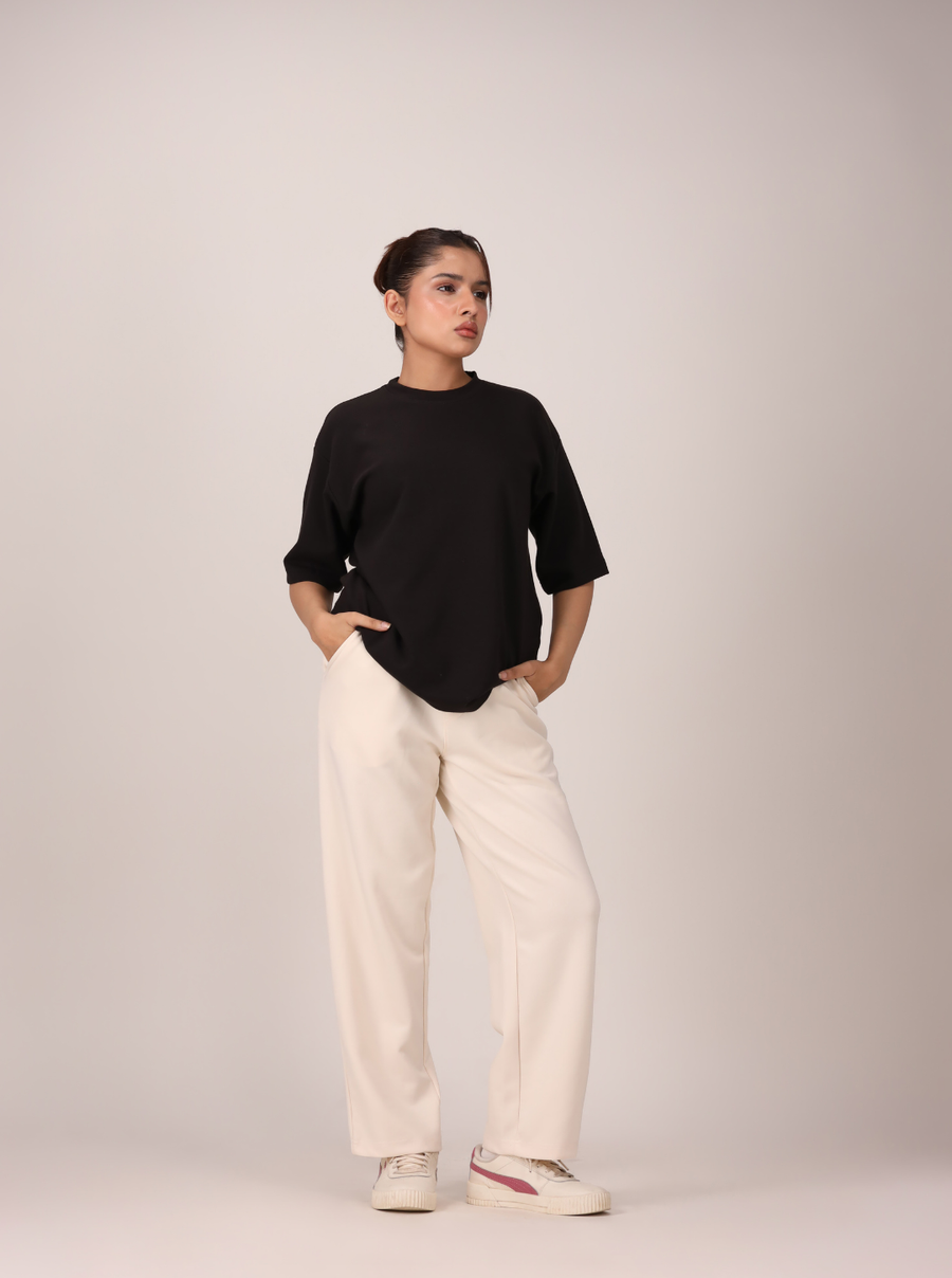 Scuba Oversized Drop Shoulder Tee - Women