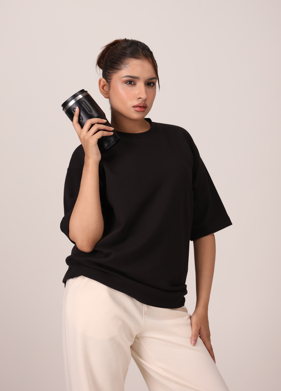 Scuba Oversized Drop Shoulder Tee - Women