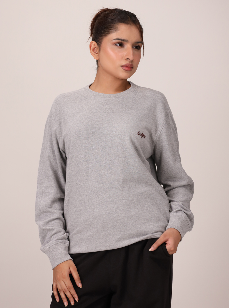 Textured Crew Sweatshirt - Women