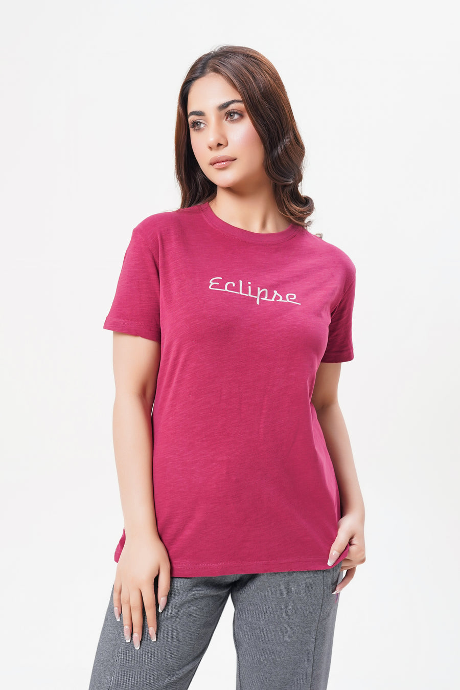 Slim Fit Essential Crew Tee | WOMEN | RED